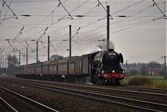 Flying Scotsman hauling "Sir William McAlpine" special excursion train.