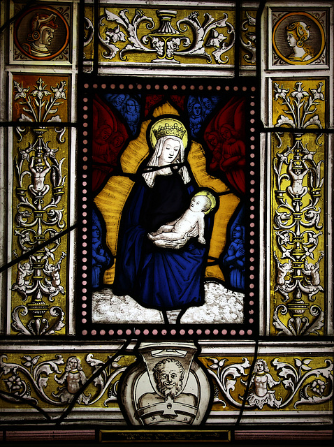 La Vierge et l'Enfant ( verre et plomb )