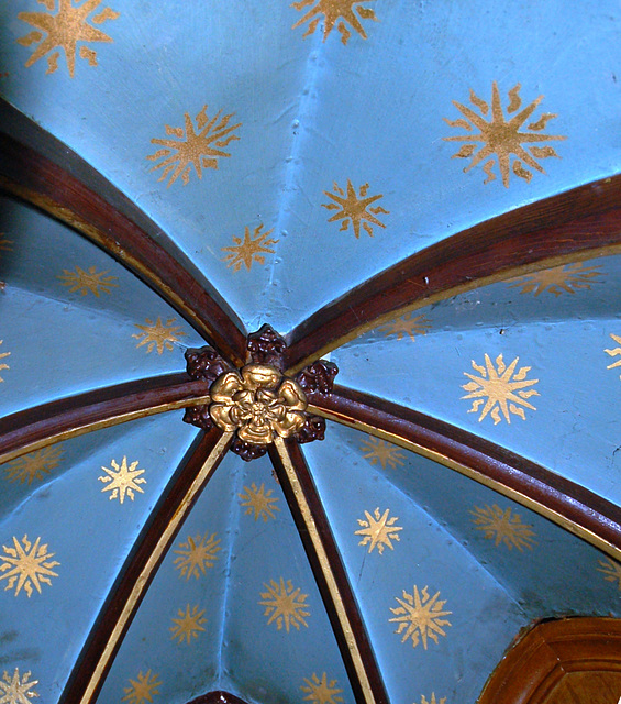 Detail of pulpit,  St Mary's Old Church,  Stoke Newington, Hackney, London