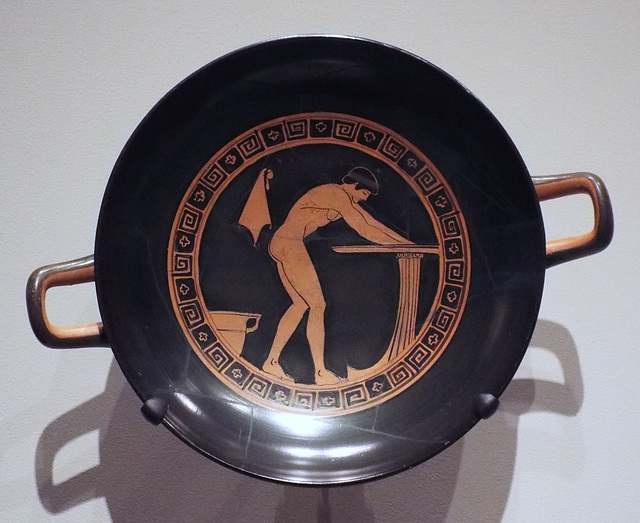 Kylix by Douris with a Youth Washing at a Laver in the Boston Museum of Fine Arts, January 2018