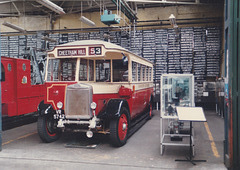 Manchester Corporation 28 (VR 5742) at the Manchester Museum of Transport – 31 Jul 1985 (23-7)