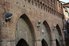 Italy, Siena, Four Lions on the Facade of the Fountain of Fontebranda