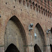 Italy, Siena, Four Lions on the Facade of the Fountain of Fontebranda