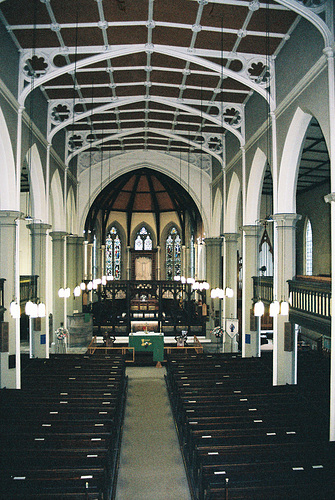 St Mark's Church, Snow Hill, Hanley, Stoke on Trent, Staffordshire. A View from the west gallery.