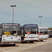 Dearsley Coaches shuttle buses at London City Airport – 15 Jun 1996 (318-03)