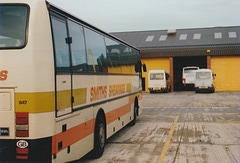 Shearings-National coach interchange at Exhall – 22 Oct 1989 (105-7)