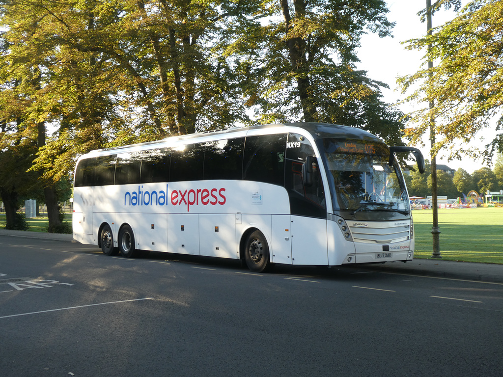 Whippet Coaches (National Express contractor) NX19 (BL17 XAX) in Cambridge - 1 Sep 2020 (P1070477)