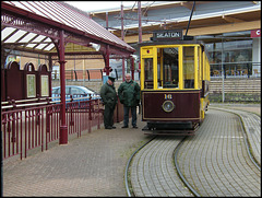 tram waiting at Seaton