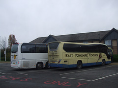 DSCF5507 Coaches at Peterborough Service Area - 24 Nov 2018