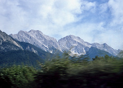 Fahrt durch die Alpen. (Diascan)