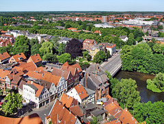 Blick vom Wasserturm auf die Altenbrückertorstraße