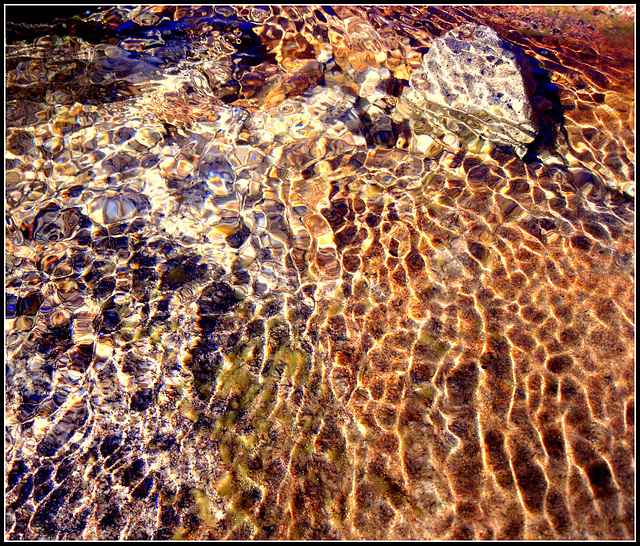 Mountain stream on granite