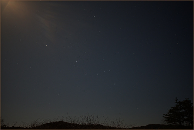 Orion in the Moon's glare