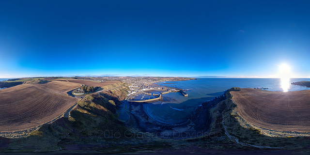 Stonehaven Harbour - Aerial Photosphere 2016-02-25