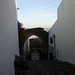 Village pebbled street.