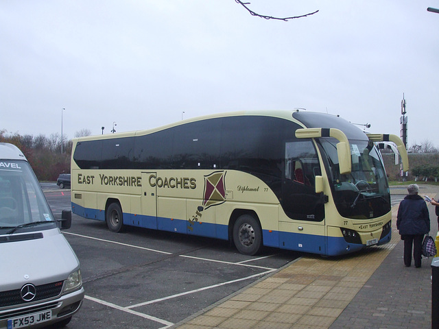 DSCF5505 East Yorkshire 77 (EYC 73) (YX62 FLL) at Peterborough Service Area - 24 Nov 2018 DSCF5505 East Yorkshire 77 (EYC 73) (YX62 FLL) at Peterborough Service Area - 24 Nov 2018