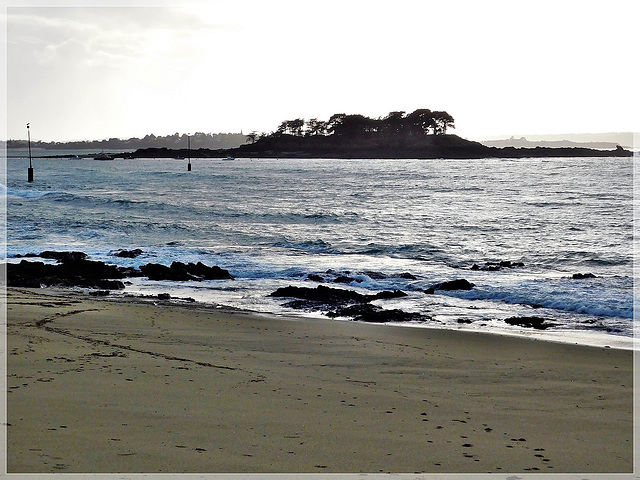 Vue depuis la plage de la Salinette à Saint Briac (35)