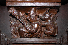 Detail of Fifteenth Century Misericord, Great Malvern Priory, Worcestershire