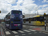 DSCF0484 First Manchester YJ51 RCZ and Metrolink tram set 3080 in Rochdale - 4 Jul 2015