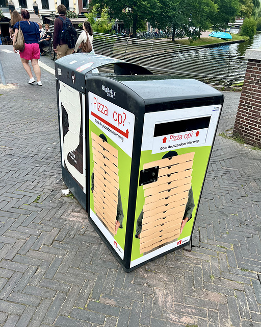 Bin for pizza boxes