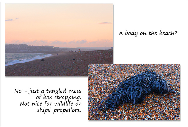 Strapping body on the beach - Seaford - 5.4.2016