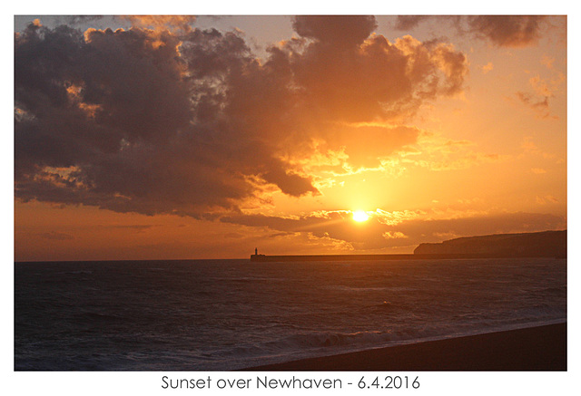 Sunset over Newhaven - 6.4.2016