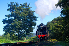 Black Prince, #92203, leaves Weybourne for Holt.