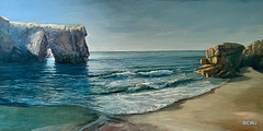 Alison Johnston's painting of the Moray Firth from the beach at Primrose Bay