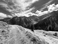 Mountain panorama in BW. 1