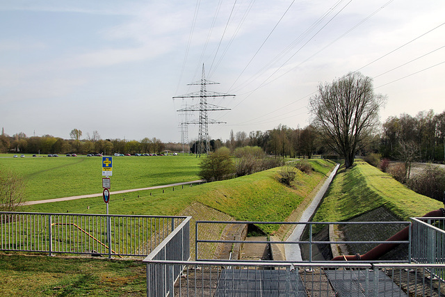 Der Läppkes Mühlenbach kurz vor der Mündung (Oberhausen) / 8.04.2018