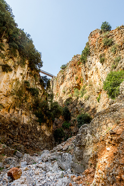 Hiking through Aradena Gorge