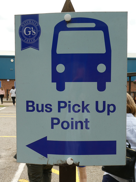 G's Growers bus sign at the Barway site - 12 Jun 2022 (P1120121)