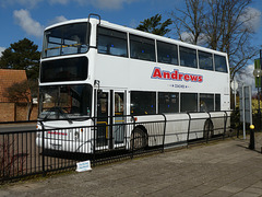 Andrews Coaches V122 LGC in Newmarket bus station - 7 Mar 2020 (P1060542)