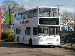 Andrews Coaches V122 LGC in Newmarket bus station - 7 Mar 2020 (P1060541)