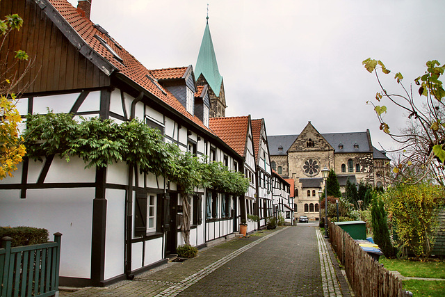 Ostwall, Fachwerkhausreihe (Altes Dorf Westerholt, Herten) / 21.11.2020