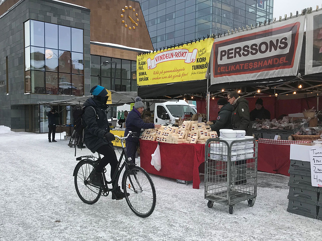 bicycles in the snow