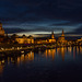 Dresden zur Blauen Stunde - Blick von der Carolabrücke  (© Buelipix)