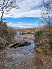 The Fochabers Burn flowing into the River Spey