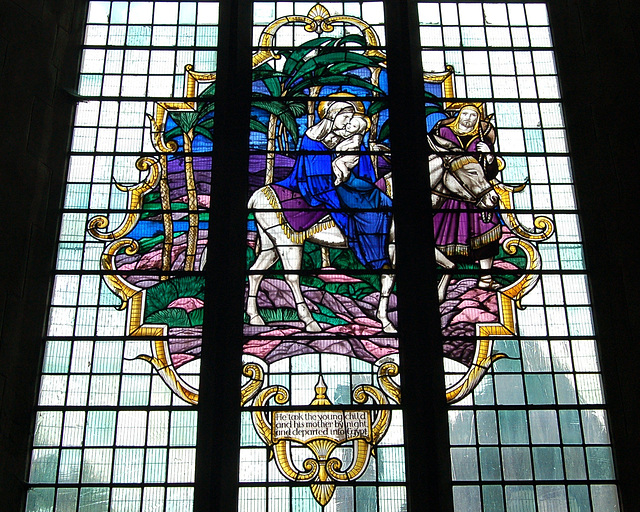 Stained Glass, St Mary's Old Church, Stoke Newington, Hackney, London