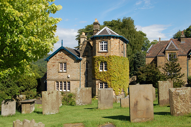 House Overlooking the Churchyard, Edensor, Derbyshire