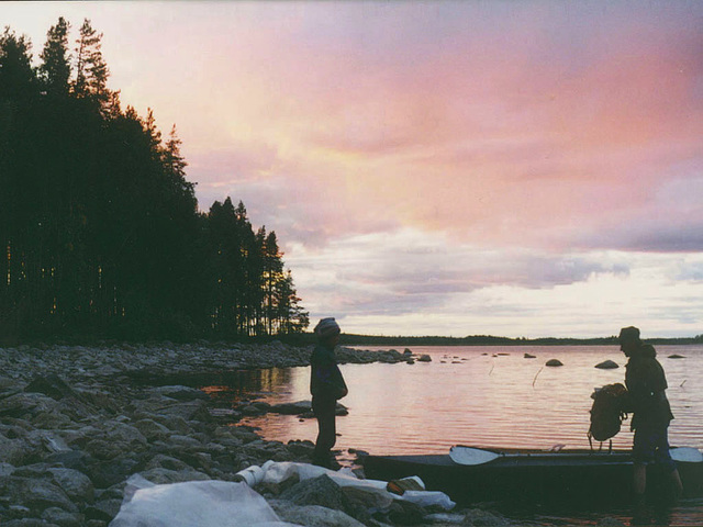 Закат на озере Суоярви