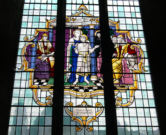 Stained Glass, St Mary's Old Church, Stoke Newington, Hackney, London