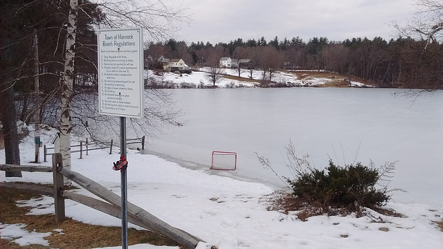 Cold hockey beach