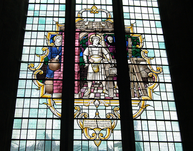 Stained Glass, St Mary's Old Church, Stoke Newington, Hackney, London