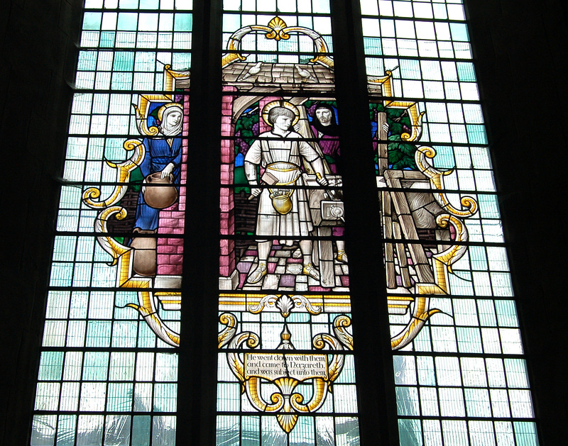 Stained Glass, St Mary's Old Church, Stoke Newington, Hackney, London