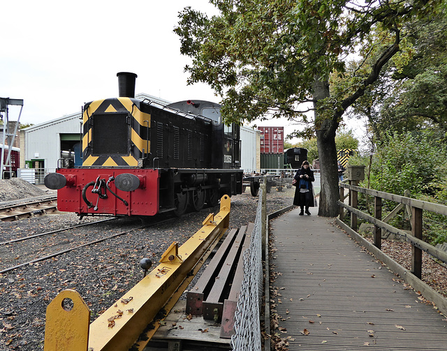 walkway to the havenstreet iow railway museum - fenced for h.f.