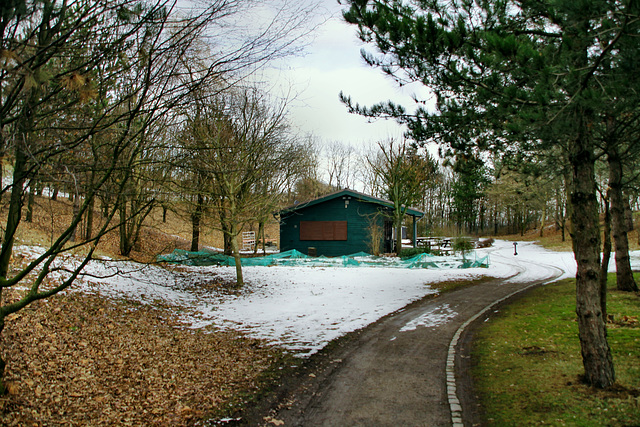 Die Cottmanns Hütte auf der Halde Kissinger Höhe (Hamm-Herringen) / 3.02.2019