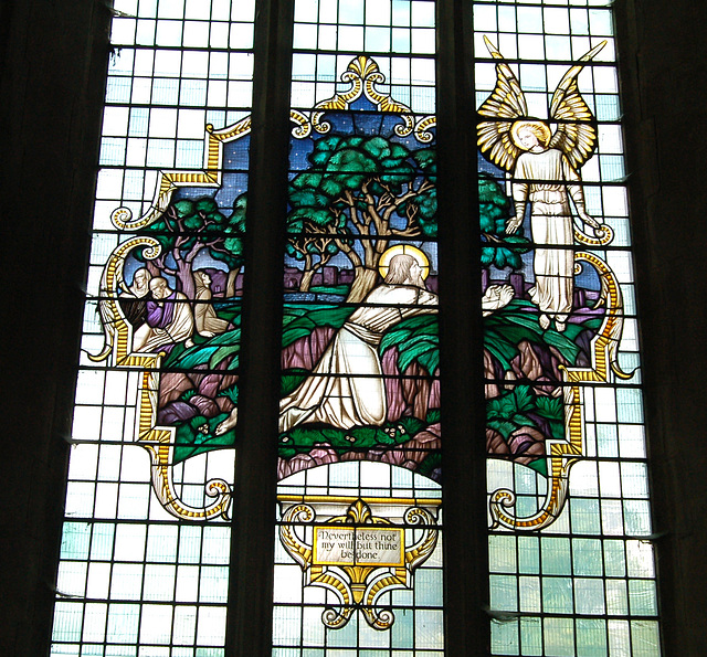 Stained Glass, St Mary's Old Church, Stoke Newington, Hackney, London