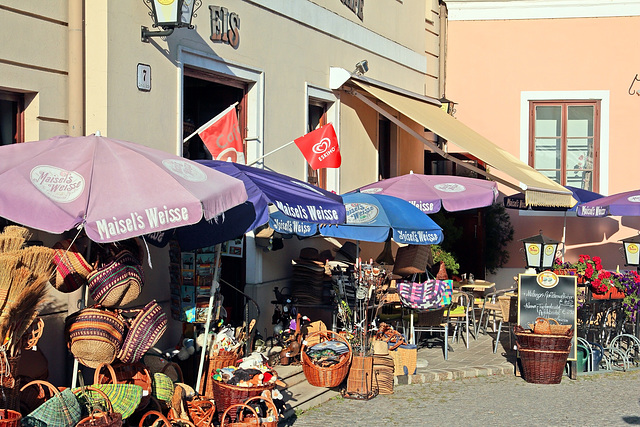 Ruster Korb- und Weinstube in der Gasse "Zum alten Stadttor"