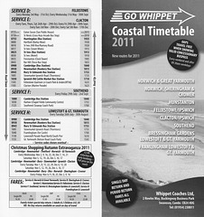 Go-Whippet coastal Services timetable - Side 1